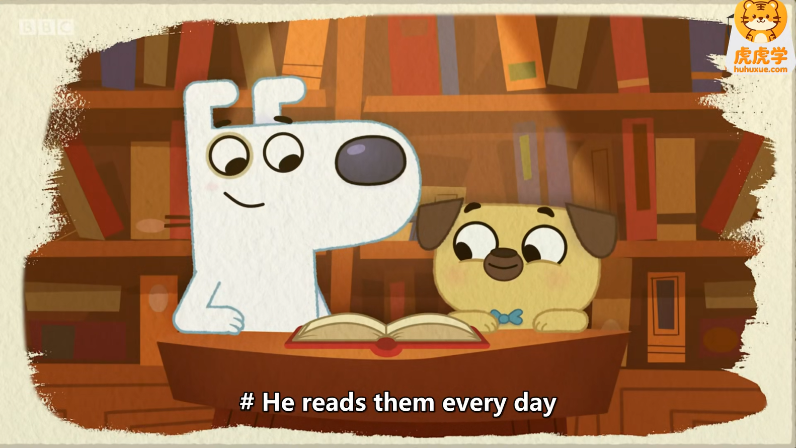 狗狗爱读书 Dog Loves Books 英国BBC英语启蒙动画 英文字幕 52集-虎学网