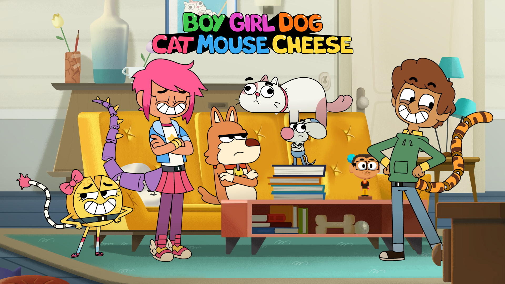 Boy Girl Dog Cat Mouse Cheese 怪诞一家 1-3季 1080P英文字幕 BBC出品家庭喜剧动画-虎学网