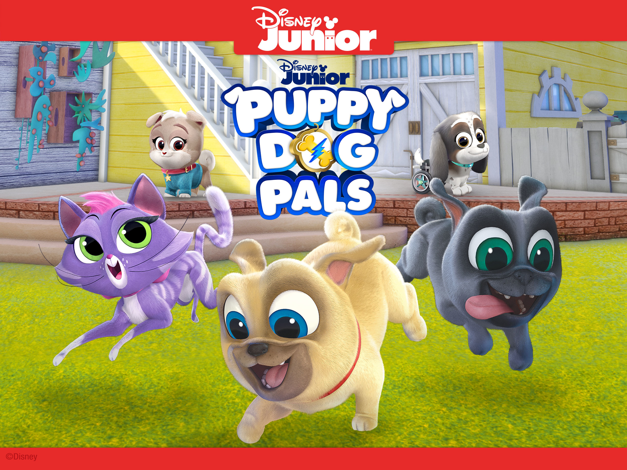 汪汪一对宝 Puppy Dog Pals 中文版+英文版 1-5季1080P英文字幕 迪士尼萌宠冒险动画-虎学网