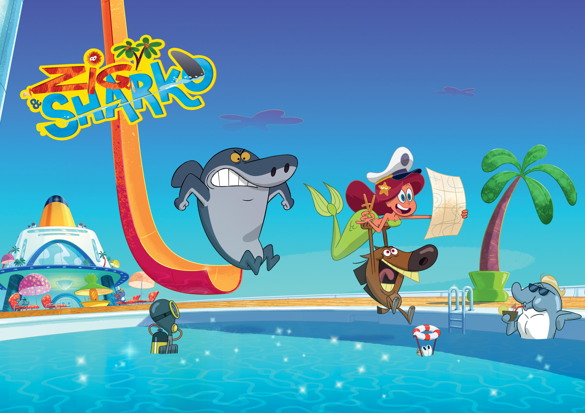 Zig & Sharko 鲨鱼哥与美人鱼 1-3季 1080P 法国超人气无厘头喜剧动画-虎学网