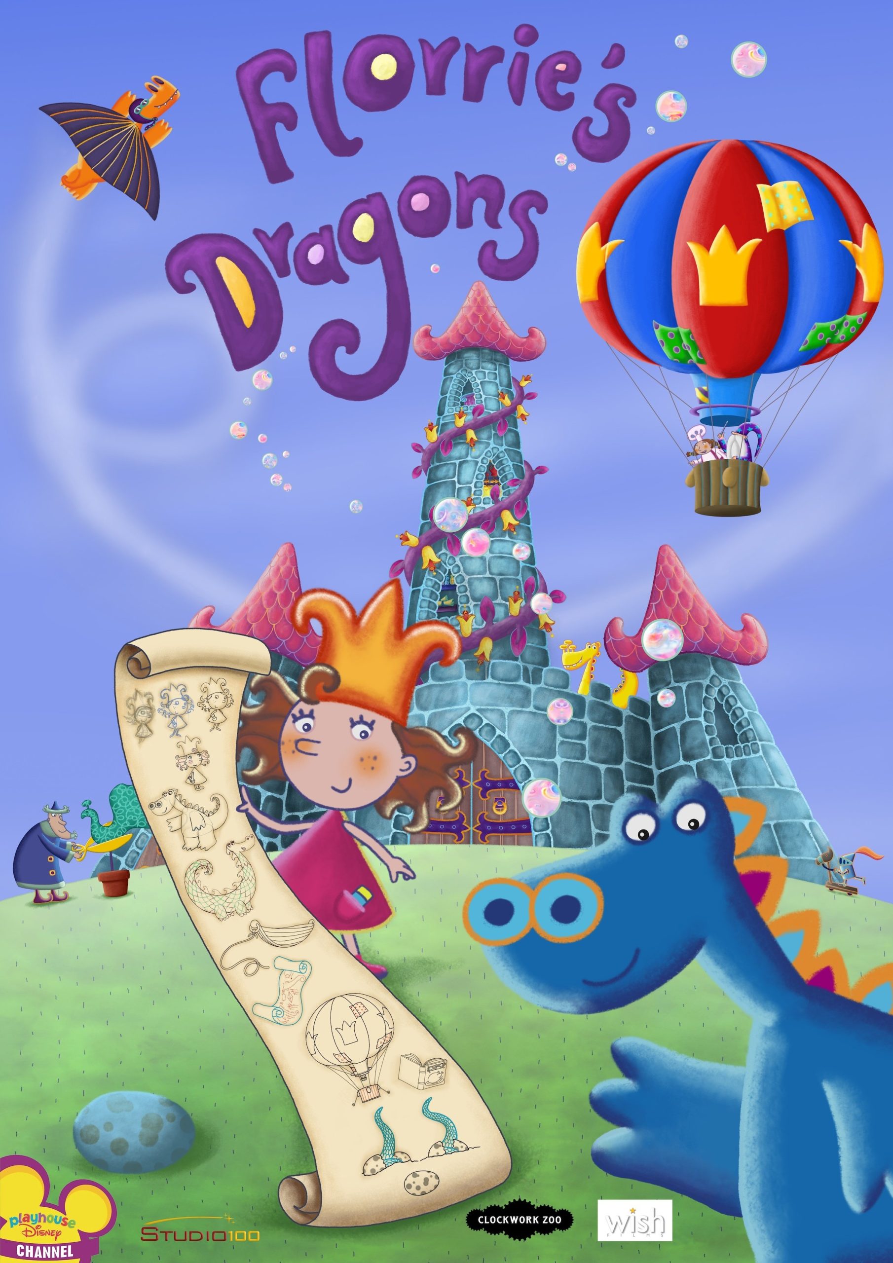 Florrie's Dragons 泡泡公主芙萝莉 中文版+英文版 52集 纯正英音低幼启蒙动画-虎学网
