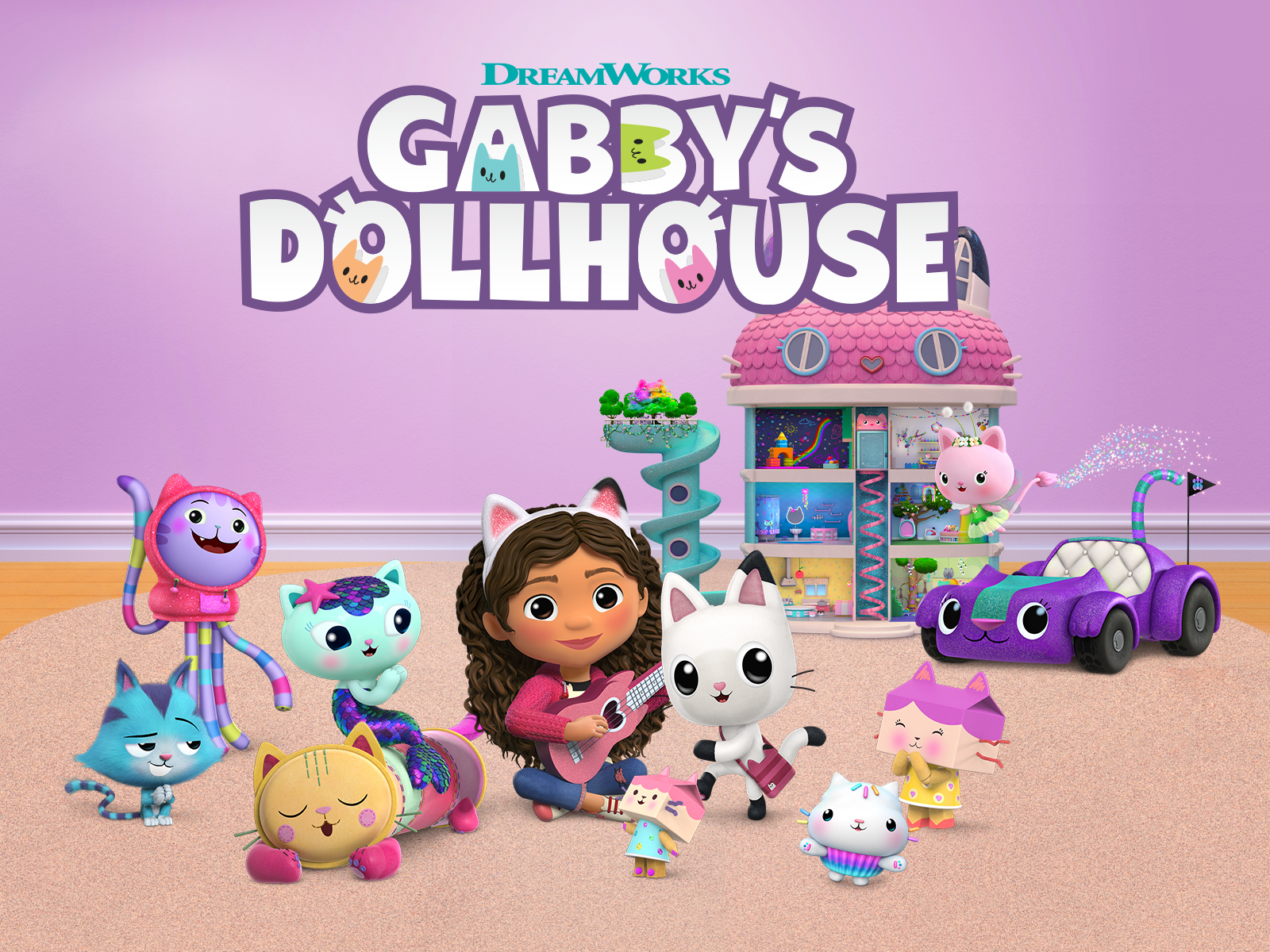 Gabby's Dollhouse 盖比的娃娃屋 中文版+英文版 1-10季 Netflix真人实拍+3D 动画混合-虎学网