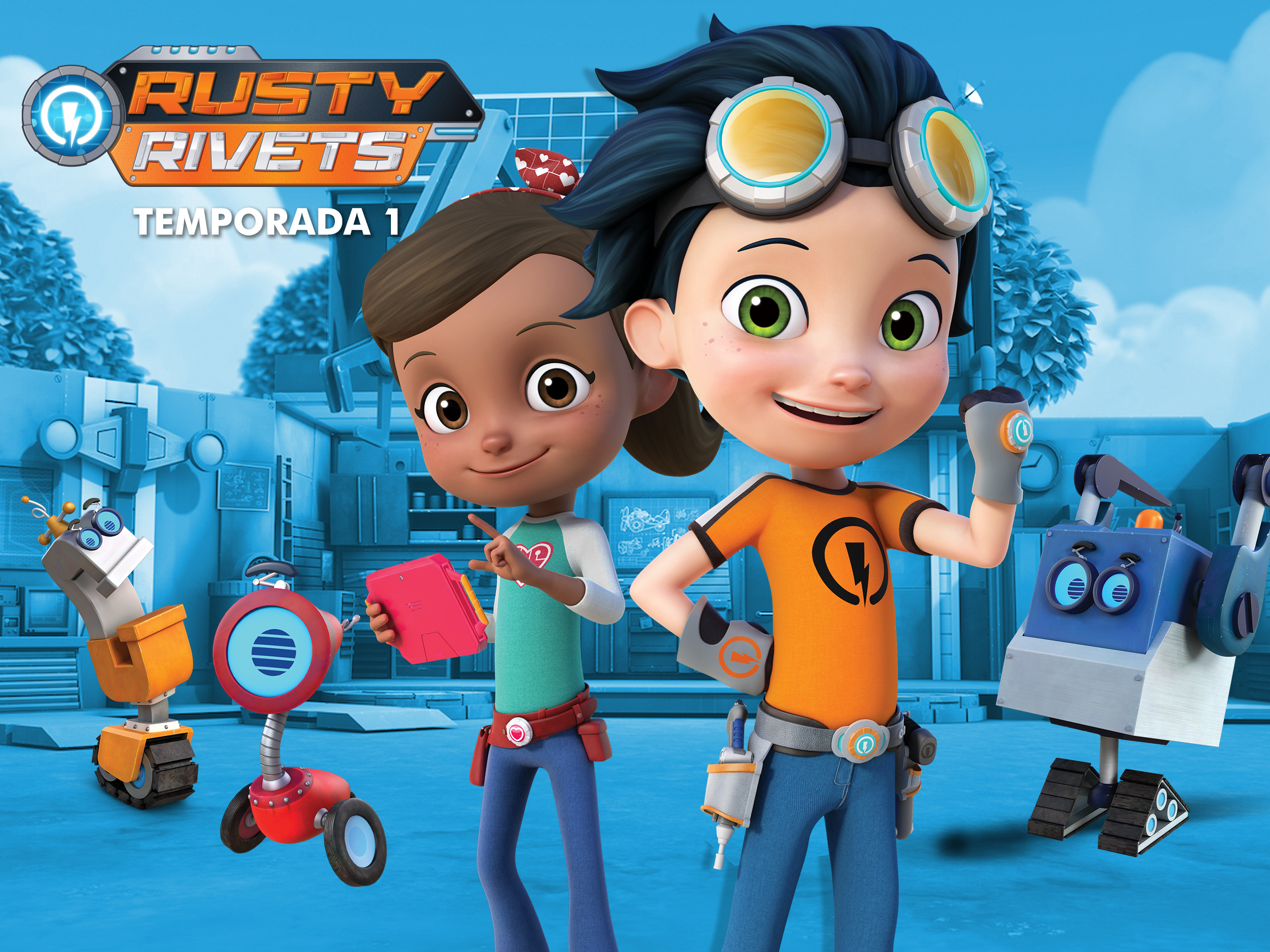 Rusty Rivets 小天才罗斯帝 中文版+英文版 1-3季 1080P英文字幕 创客工程启蒙动画-虎学网