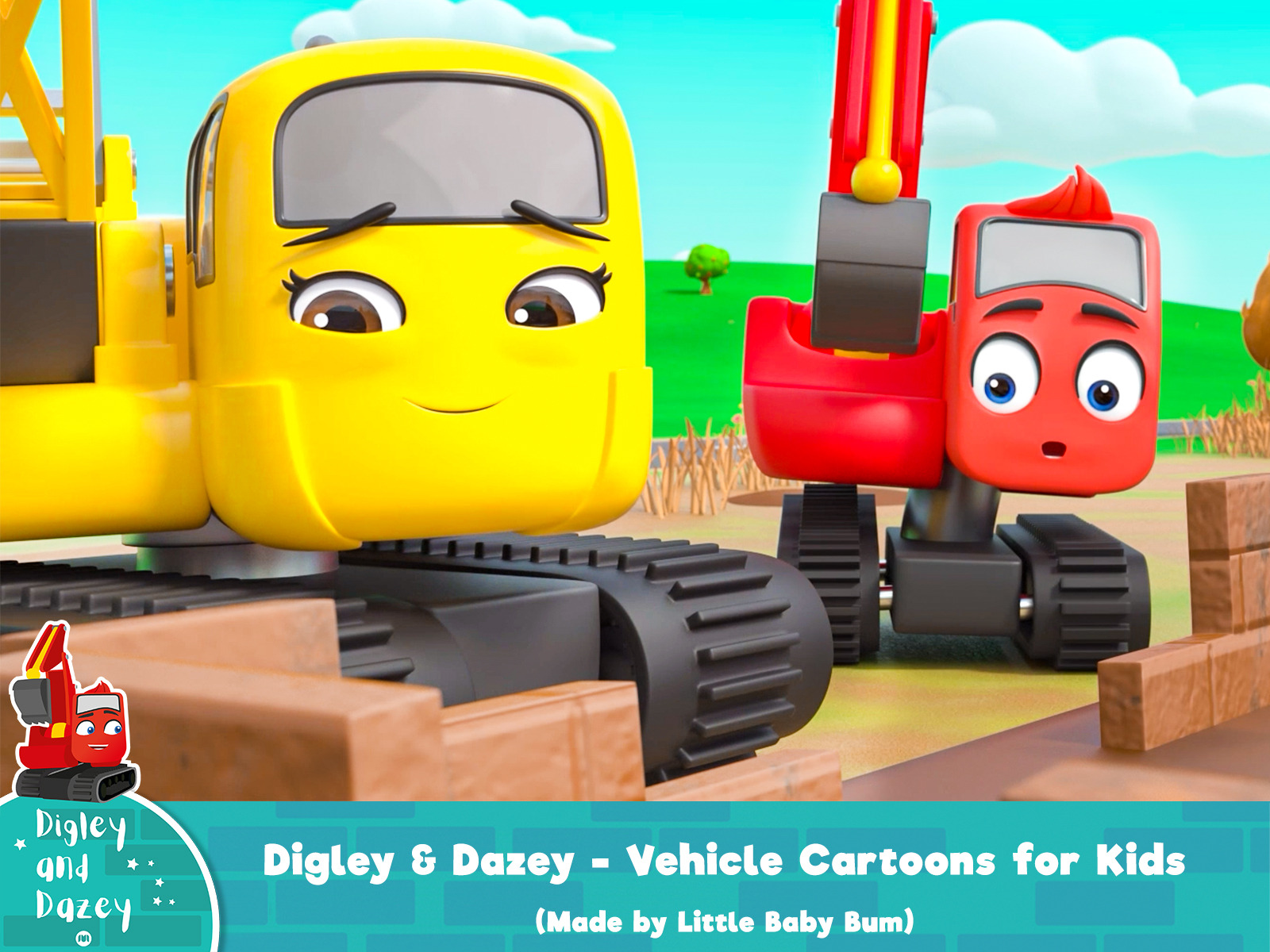 Digley and Dazey 工程车小伙伴们的故事 英文版 21集 1080P 低幼向工程车迷最爱-虎学网
