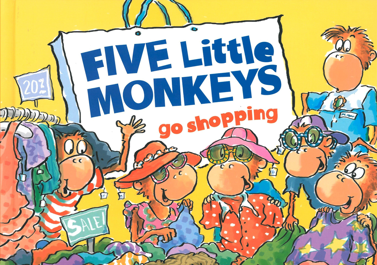 Five Little Monkeys 五只小猴子 全10册PDF绘本+音频MP3 美国经典童谣绘本-虎学网