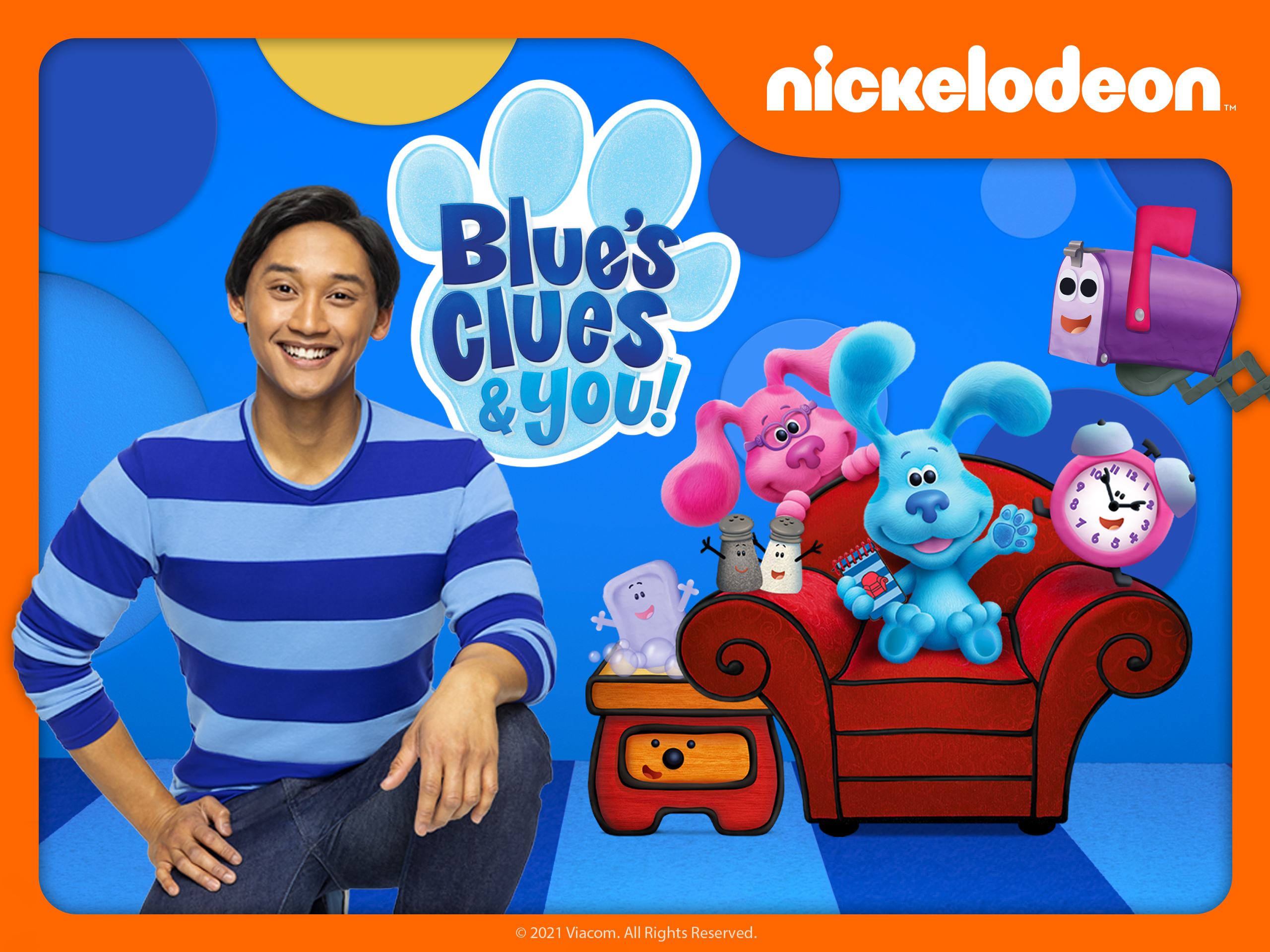 Blues Clues and You 蓝色斑点狗和你 1-4季1080P英文字幕 艾美奖真人主持+3D 动画-虎学网