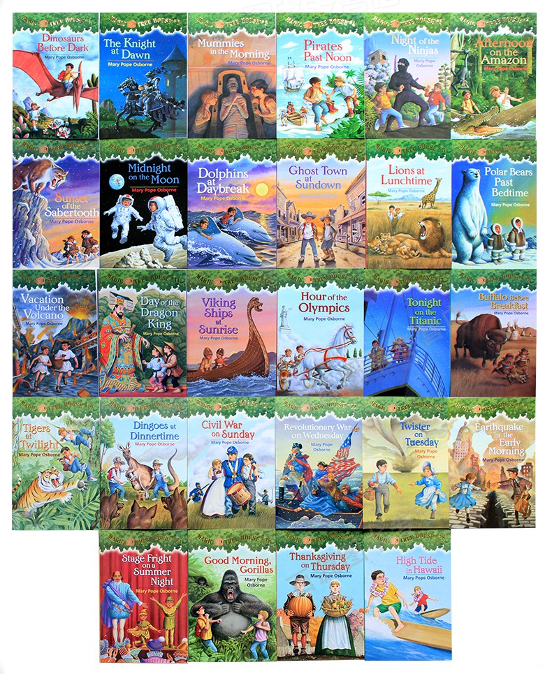 Magic Tree House 神奇树屋 全55册绘本+点读版PDF+音频+练习+练习册+音乐剧-虎学网