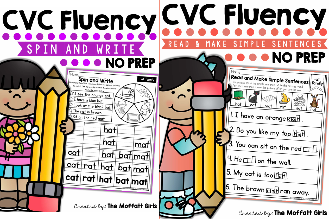 CVC Fluency 趣味自然拼读练习册 全套12册合计300页PDF 自然拼读入门趣味练习包-虎学网
