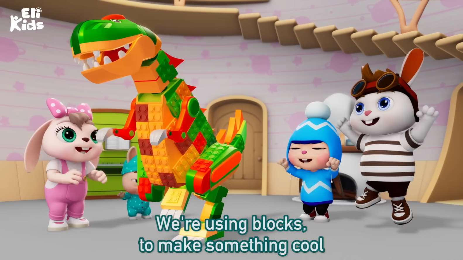 Eli Kids 英语启蒙儿歌 830集 1080P英文字幕 YouTube海外热门学前3D动画儿歌频道-虎学网