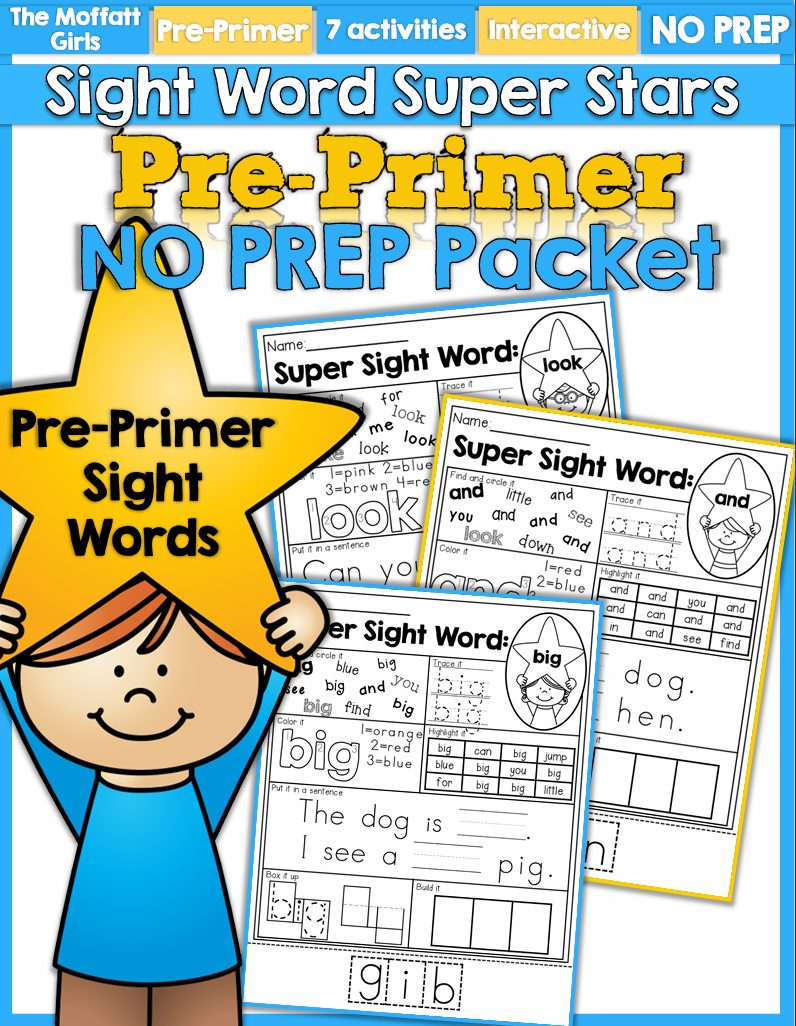 Sight Word Super Stars  高频词超级小明星 全5册练习册PDF 学龄前~3年级阶段-虎学网