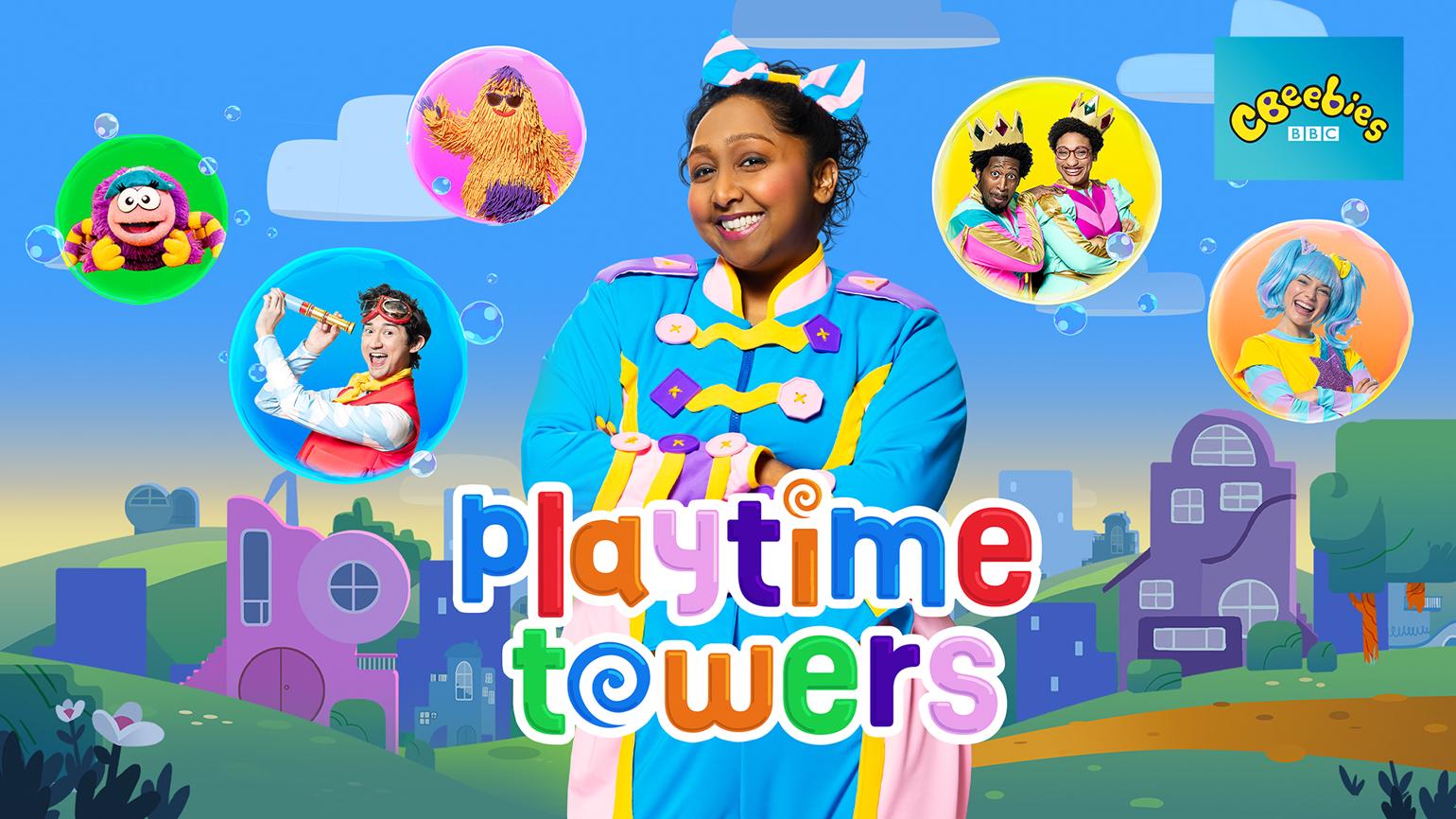Playtime Towers 欢乐游戏塔楼 1-2季 高清英文字幕 BBC全新低幼真人互动栏目-虎学网